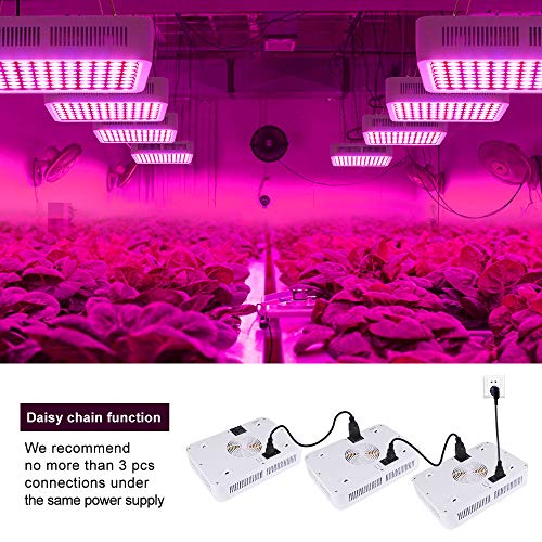 Roleadro Plant Grow Light, 600W LED Grow Light Full Spectrum Plant Light Dual-Chip Growing Lamp with ON/Off Switch,Daisy Chain for Hydroponic Indoor Plants Veg and Flower (only 110V)