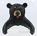 DWK 8-inch Hugo Holder Black Bear Toilet Paper Holder Rustic Woodland Forest Themed Kitchen Bathroom Cabin Decor