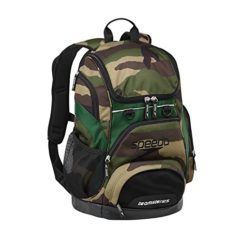 Speedo Medium Teamster Backpack, Camo/Forrest Green, 25-Liter