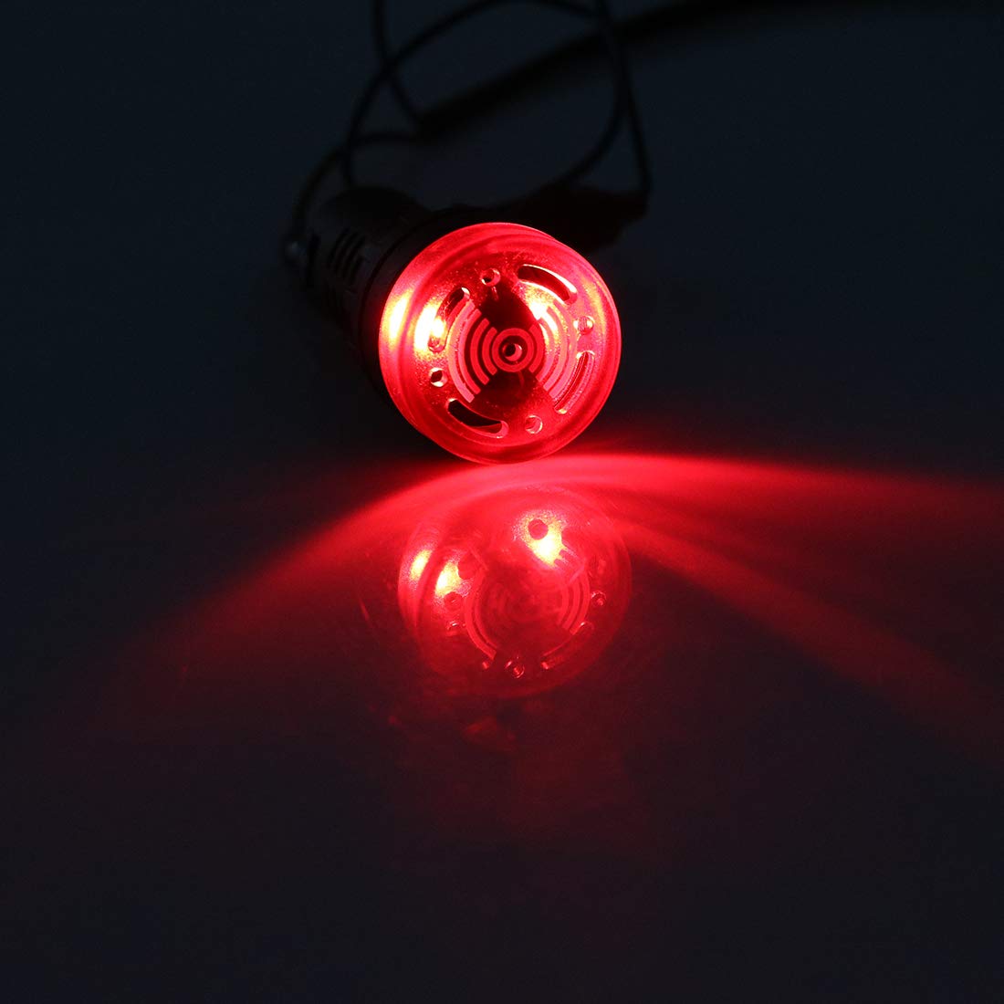 uxcell 3Pcs Red Indicator Light with Buzzer AC/DC 12V, 22mm Panel Mount Flashing Alarm, for Electrical Control Panel, HVAC, DIY Projects: Industrial & Scientific