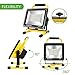 Ustellar 5500LM 55W LED Work Light (400W Equivalent), 2 Brightness Levels, Waterproof Portable Flood Lights, 16ft/5M Cord with Plug, Stand Working Lights for Construction Site, 6000K Daylight White