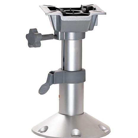 wellenshop Sockelfuß Pedestal Sitzkonsole höhenverstellbar für Bootssitz 295-405 mm
