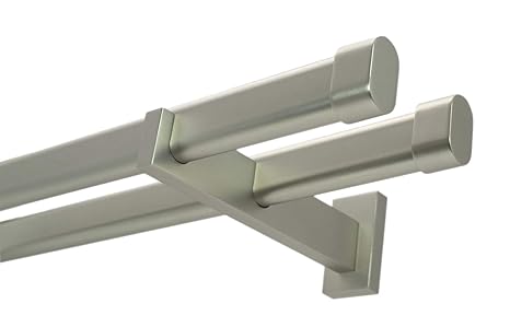 400 Cm 28 Mm Trade Packed Curtain Pole With 2 Rails In Matte Satin