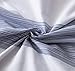 100% Natural Cotton 3 Pieces Duvet Cover Set,1 Duvet Cover 2 Pillow Shams, Hotel Quality,Soft,Breathable,Easy Care (Queen, White&Bule)
