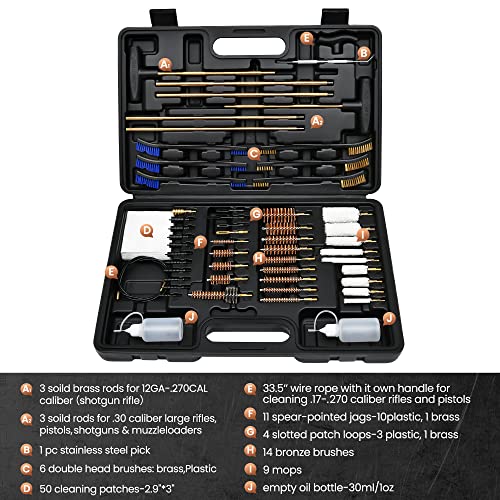 GLORYFIRE Gun Cleaning Kit Universal Elite Gun Cleaner for Shotgun, Pistol, Rifle, All Guns with