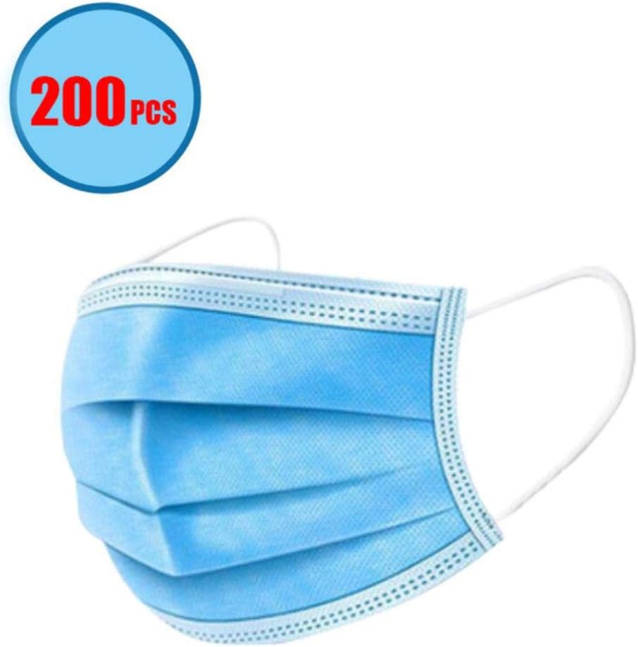 NILOVEDE Anti-Pollution 3 Laye Mask Dust Protection Masks Disposable Face Masks Elastic Ear Loop Disposable Dust Filter Safety Mask,200Pcs