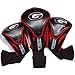 Team Golf NCAA Georgia Bulldogs Contour Golf Club Headcovers (3 Count) Numbered 1, 3, & X, Fits Oversized Drivers, Utility, Rescue & Fairway Clubs, Velour lined for Extra Club Protection