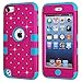 Urberry Ipod Touch 5 Case, Bling Diamond Dotted Cover for Ipod Touch 5, 3-layer Hybrid Hard and Soft Case for Touch 5 with a Free Stylus