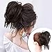 MORICA Tousled Updo Messy Bun Hair Piece Hair Extension with Elastic Rubber Band Updo Wavy Bun Extensions Synthetic Hair Extensions Scrunchies Chignons Hairpiece for Women.