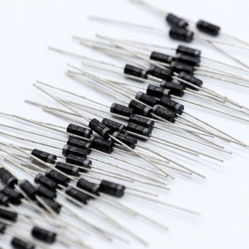 Poilee 1N4004 Diode 1A 400V DO-41 Rectifier Diode Electronic Silicon Diodes (Pack of 50pcs)