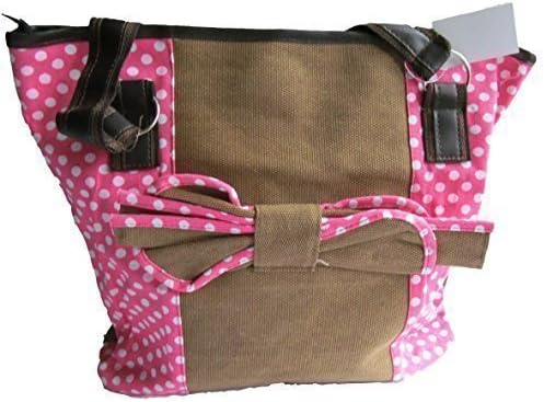 Damen Tasche Rosa oder Blau Gepunktet mit Schleife Recycled Öko