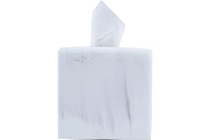 Hymmah Modern Square Tissue Box Cover Holder,Bathroom Accessories Decor Unique Design Tissue Box Cover for Bathroom Vanity Counter Tops Also Great for Bedrooms and Living Rooms