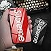 iPhone 8 Plus Case, AICase Tempered Glass Back Case, AICase Supreme Fashion Hard Glass Back Cover Soft TPU Bumper Frame Anti-Fingerprints Protective Case for Apple iPhone 8 Plus/7 Plus(Red)