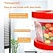 Fun Life 25-Piece Food Storage Container Set with Rotating Rack, Durable Plastic Canister Jar with Red Lids, Perfect for Flour, Sugar, Cereals, BPA Free, Leakproof, Microwave/Freezer (1)