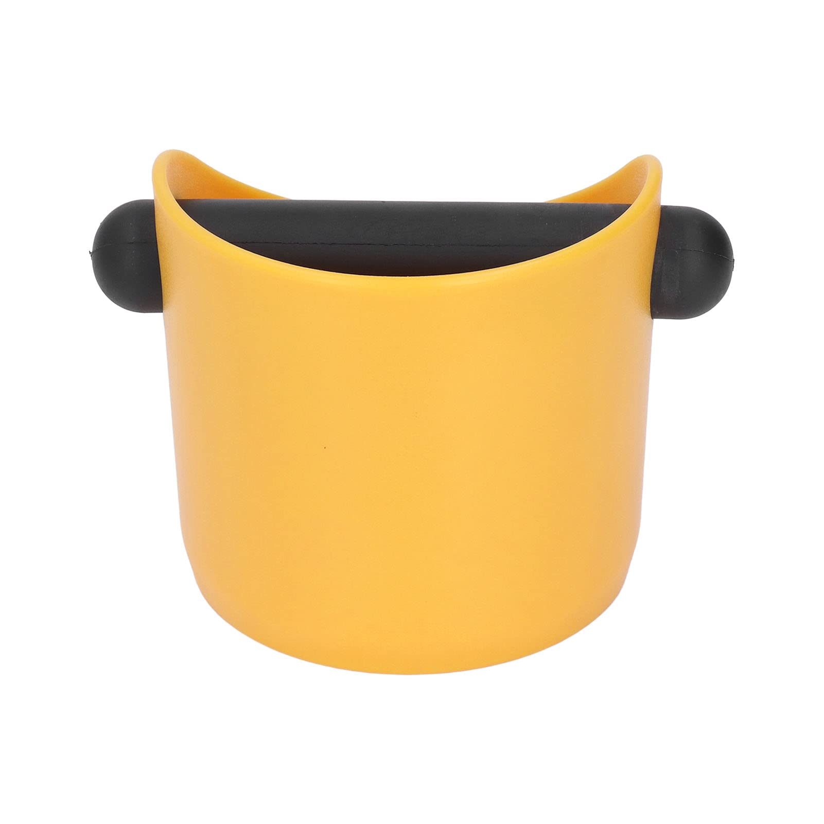 PENO Coffee Grind Dump Bin, Coffee Knock Box Container, Reduce Noise Non Slip Compact Plastic Coffee Knock Box Dishwasher Safe for Restaurant Yellow