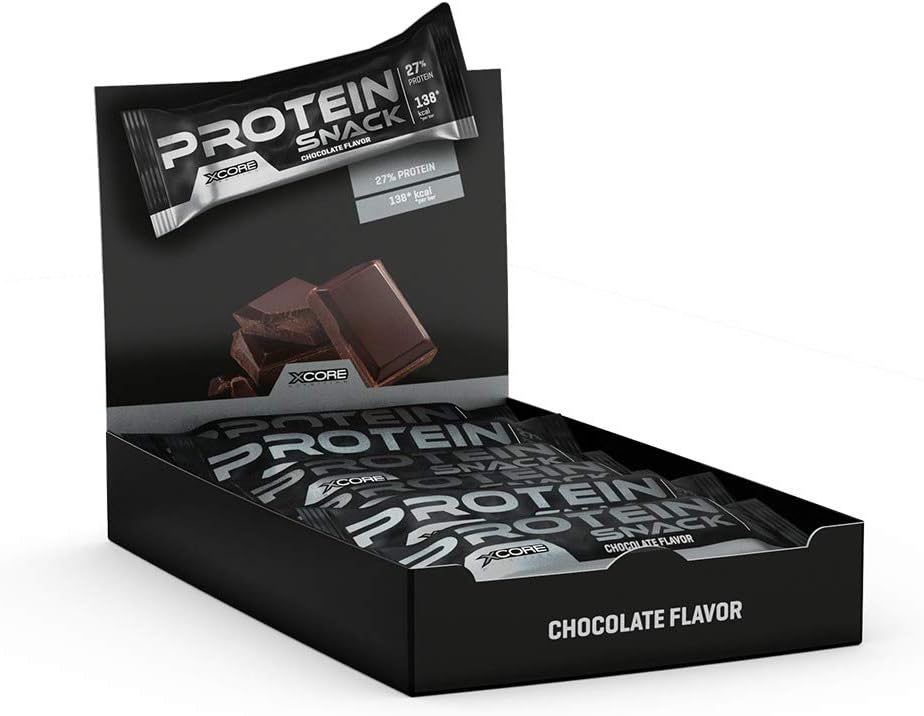 Xcore Protein Snack Protein Bar 12 x 35g - Cookies and Cream : Quality Concentrated Whey - 27% Protein, Low Carbs and only 138 Calories - The Most Delicious Gourmet Bars!
