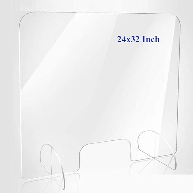 Clear Reception Protective, Acrylic Plexiglass Protection Barrier
