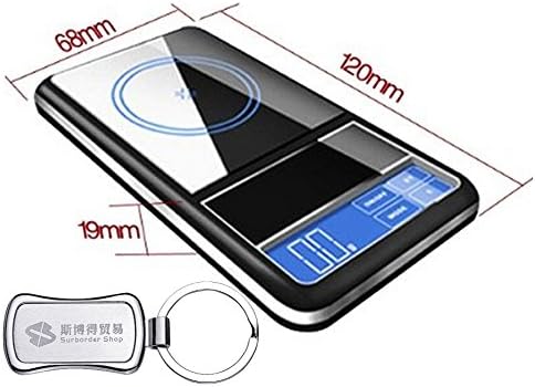 AMPUT @Digital Touch Screen Mini Pocket Scale Counting, Jewelry Gram Weighing Balance, Gem Carat Scale 0.01g-100g + A Keychain