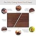 AZRHOM Large Walnut Wood Cutting Board for Kitchen 18x12 (Gift Box) with Juice Groove Handles Non-slip Mats Thick Reversible Butcher Block Chopping Board Cheese Charcuterie Boardrd