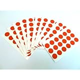 180 Labels, 13mm Diameter Round, Red, Colour Code Stickers, Self-Adhesive Sticky Coloured Dots