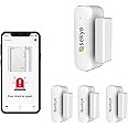 (2 Qty) Smart WiFi Door & Window Sensor for Home| No Hub Required | Free App Alert, Works with Tuya Smart Life Devices, Compatible with Alexa, Google Home, Siri (No Siren but Phone Notification)