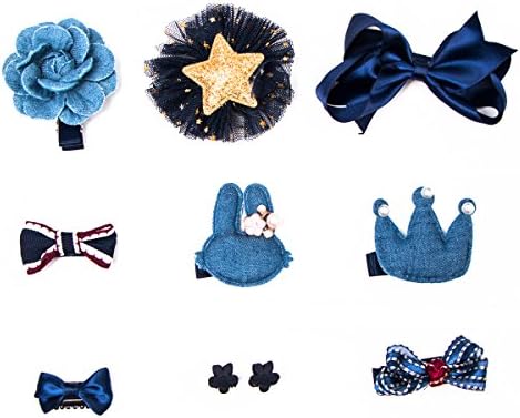 LynneTech Kids Toddler Girl's Crown Hair Clips Lovely Princess Hair Clips (Blue)