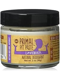 Primal Pit Paste Deodorant, 100% Natural, Aluminum, Paraben Free, No Added Fragrances, Lavender, 2 oz.