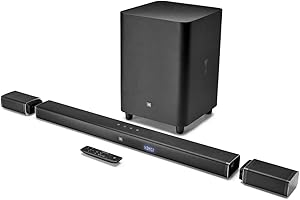 JBL Bar 5.1 Channel 4K Ultra HD Soundbar with Wireless Subwoofer and True Wireless Surround Speakers, 510-Watts - Black