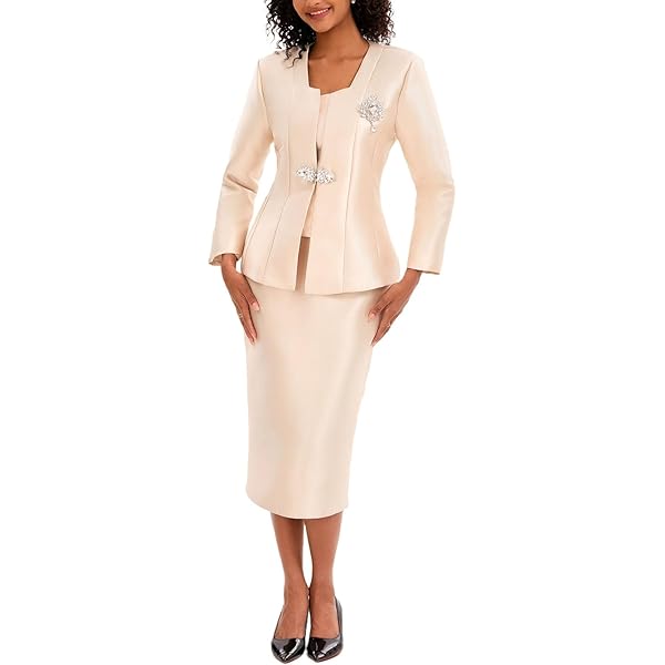 Amazon.com: Women Two-Piece Skirt Suit Set | Modern Skirt with