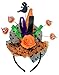 Needzo Ghost and Pumpkin Orange Sequins Witch Hat Halloween Headband