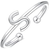 GLIJWELE 925 Sterling Silver Rings - Adjustable Initial & Stackable Cute Rings for Women - Jewelry Gifts