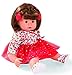 Gotz Maxy Muffin 16.5 inch Baby Doll with Brown Hair and Brown Sleeping Eyes in Floral Print Dress