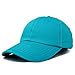 Dalix Unisex Unstructured Cotton Cap Adjustable Plain Hat, Teal