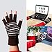 [3 Pack] USB Heated Gloves for Men and Women Mitten, AIKIN USB 2.0 Powered Stripes Heating Pattern Knitting Wool Heated Gloves Hands Warmer Laptop Gloves Fingerless Washable (2Purple+1Brown)