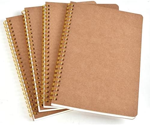 A5 Notebook Classic Retro Vintage Kraft Diary Hard Back Paper Spiral Bound Coil Paper Journal Sketchbook,A5