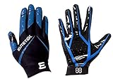 EliteTek RG-14 Football Gloves Youth and Adult (Blue, Youth L)