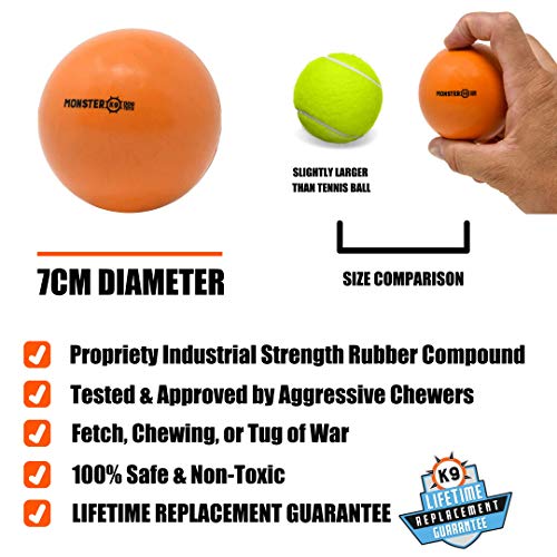 Monster K9 Dog Toys Ultra Durable Solid Ball Lifetime Replacement