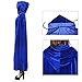 Womens Velvet Hooded Cloak Costumes Halloween Wizard Hooded Party Cape (Blue)