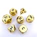 Darksilver Forge Cthulhu's Gold Metal D&D Dice Set for Tabletop Roleplaying Games, DND, Pathfinder RPG