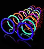 50 Round Lumistick Glow Eyeglasses - 8 Color Assorted Mix