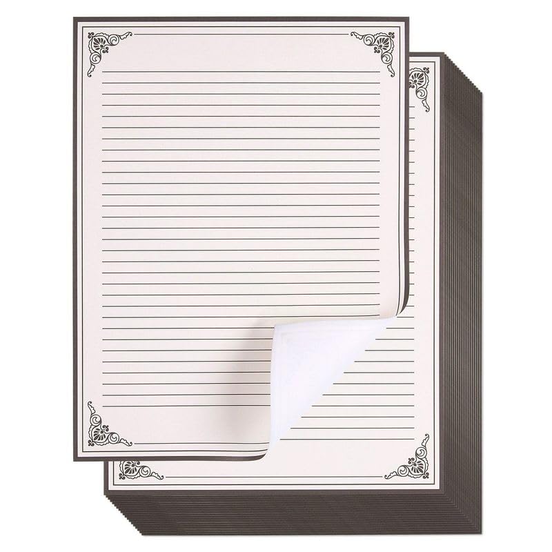 Mua Juvale 96 Sheets Fancy Vintage Lined Paper with Antique Border ...