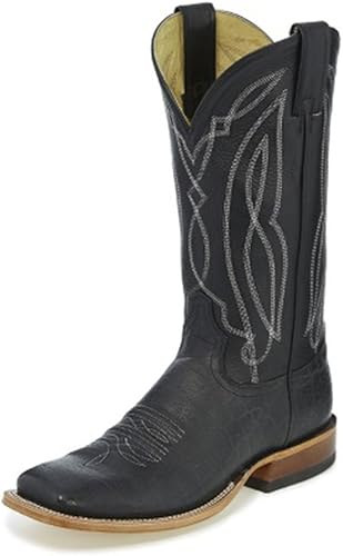 flat black cowboy boots