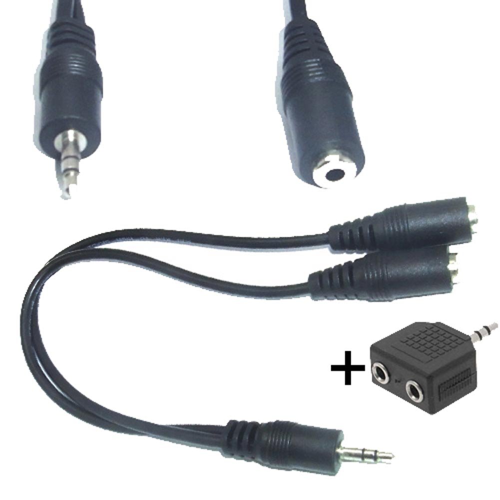 Audio Y Splitter / DoubleAdaptor 3.5 MM Plug To 2 x Amazon.co.uk