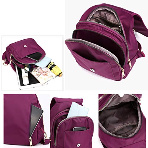 Excursion Sports Large Capacity Zipper Backpack for Women, Girls Solid Color Waterproof Student Shoulder Bag, Lightweight Street Travel Camping Satchel Schoolbag Daypacks