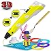 3D Printing Pen 2nd Generation with LCD Screen, 4 Random Filaments, Spatula, Silicone Mat, Dock, Adapter, Keychain and Manual Summer Edition By Nextstors