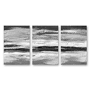 3 Panel Black and White Abstract Pictures Home...