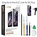 Replacement Compatible with iPhone 6 Plus, in Black 5.5'' with Tools, Manual, Glass Protectors, LCD Repair Kit Display Full Front Touch Screen Digitizer Frame Assembly(Black)