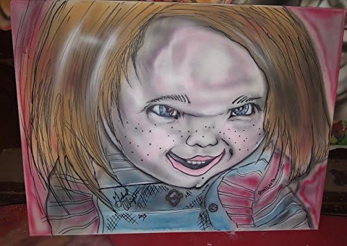 Child's PlayChucky Airbrush Painting on 18 x 24 Canvas