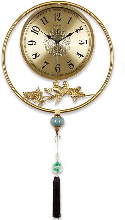 EASTR Reloj de Pared clásico, Elegante Estilo Chino decoración, Reloj