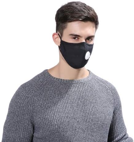 Brats N Beauty® PM 2.5 Cotton Mouth Mask Anti-Dust Cloth Surgical Mask Respirator with Filter Mask Thick Anti Flu Face Masks with 2 Filters (Black) Pack of 1